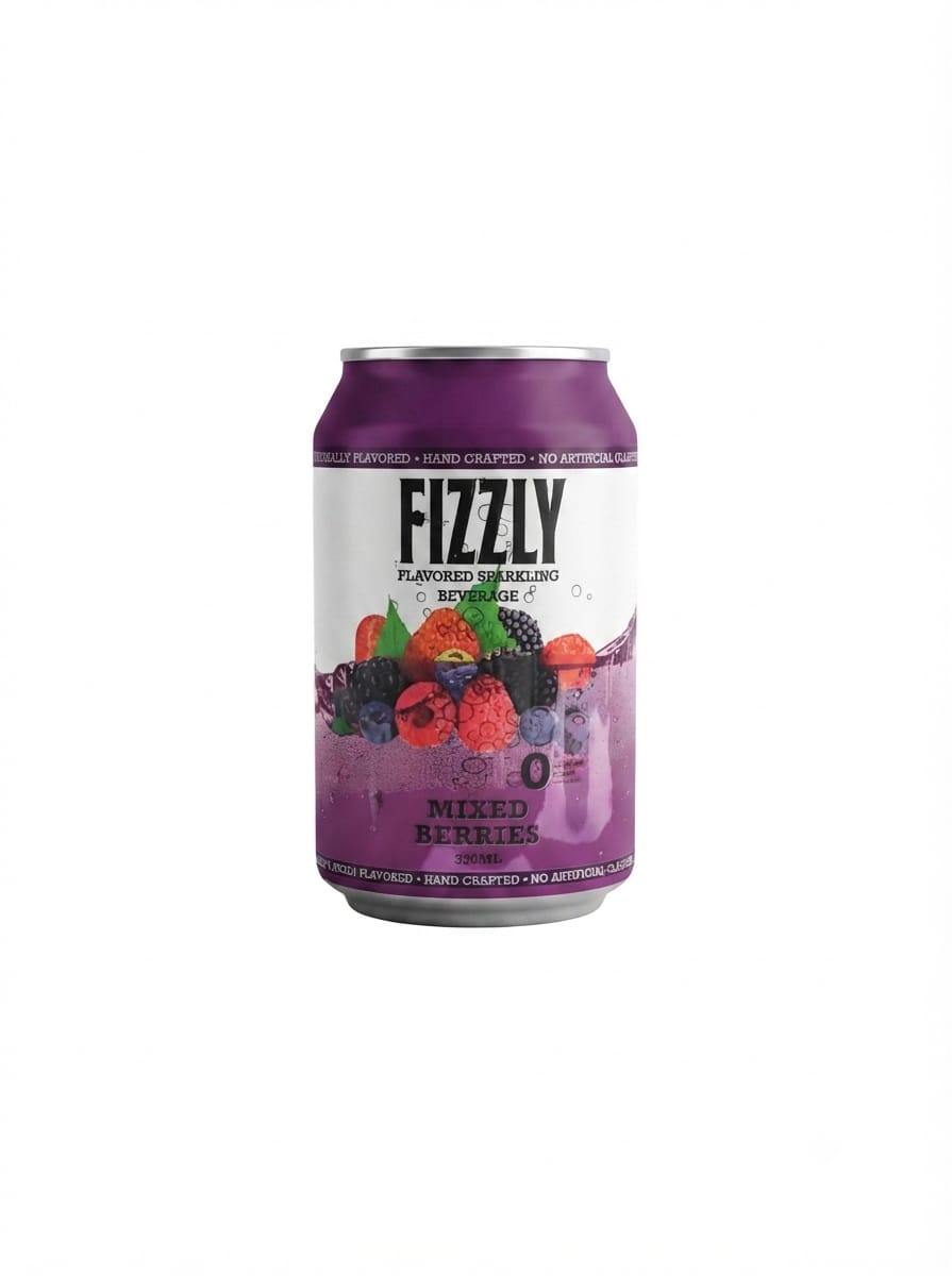 FIZZLY MIXED BERRIES SUGAR-FREE 330ML ×24*