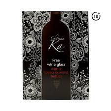 CHATEAU KA FREE WINE GLASS WITH 2 SOURCE DE ROUGE BOTTLES