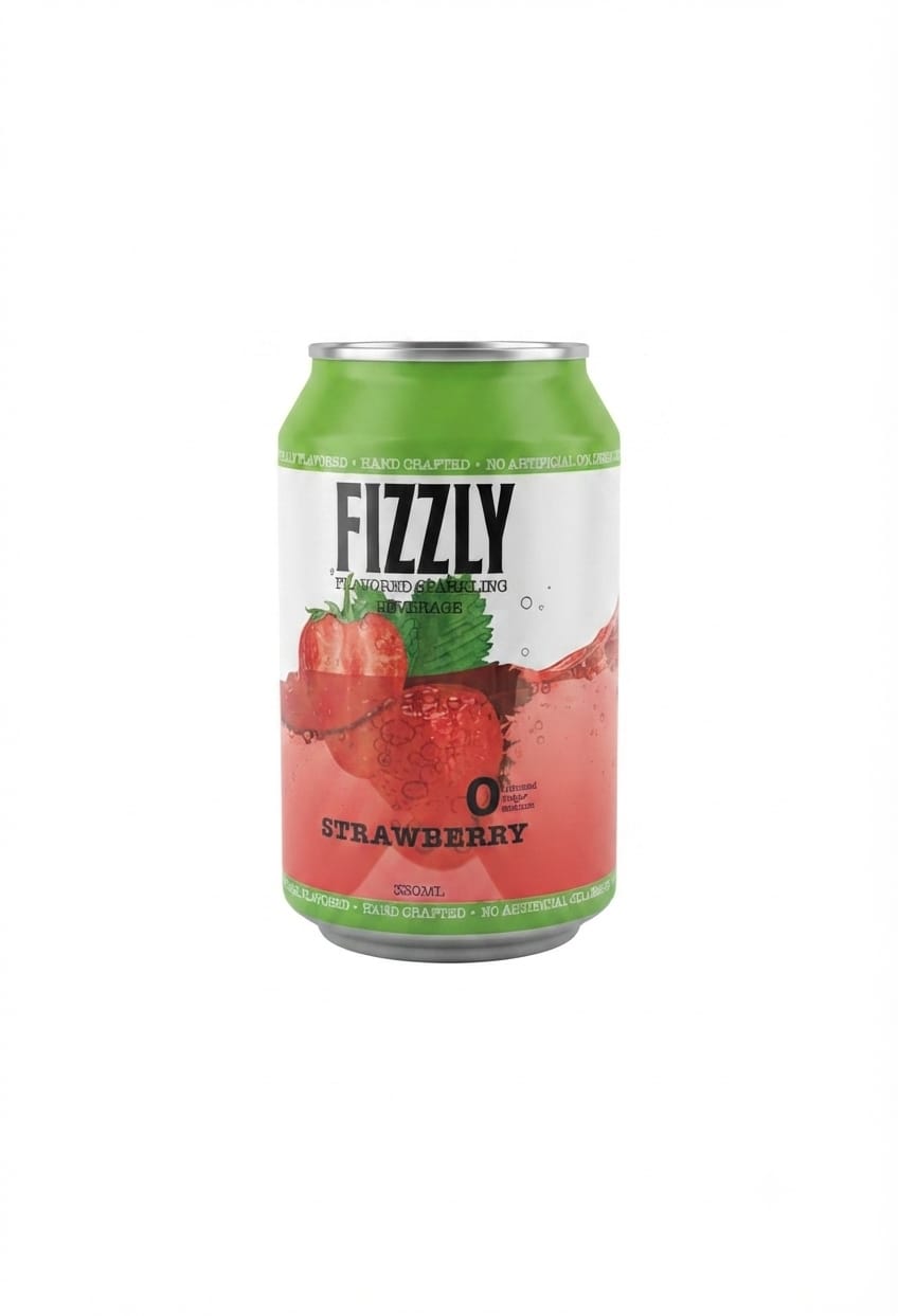 FIZZLY STRAWBERRY SUGAR-FREE 330ML ×24*