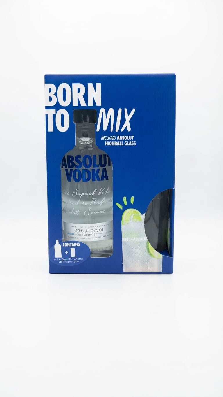 ABSOLUT VODKA 1 L ×1 GLASS