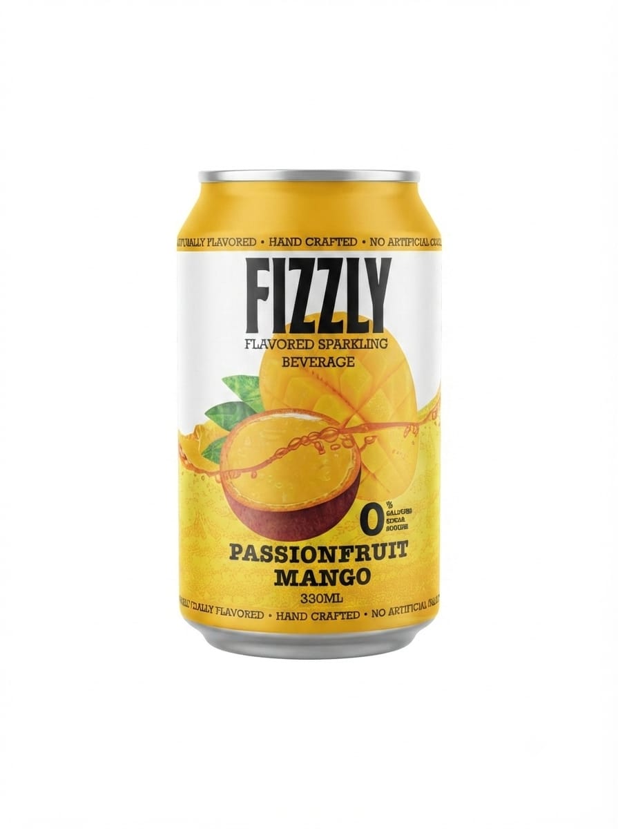 FIZZLY PASSIONFRUIT MANGO SUGAR-FREE  330ML ×24*
