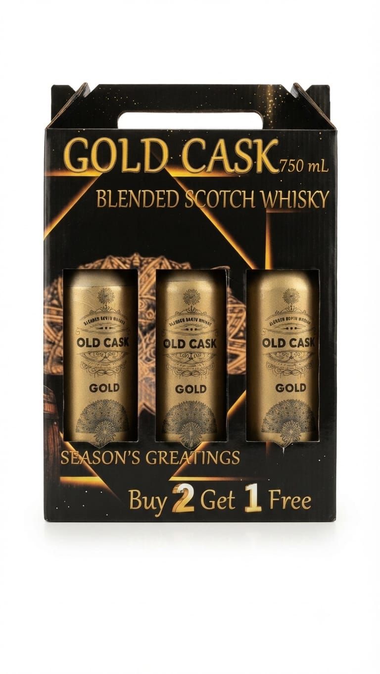 GOLD CASK WHISKY BUY 2 GET 1 FREE 750ML