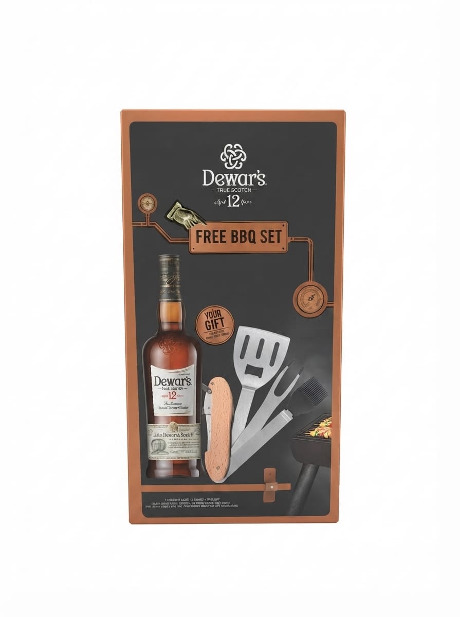 DEWAR`S 12 YEAR OLD 700ML +BBQ SET