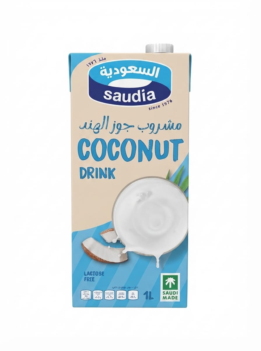 SAUDIA MILK COCONUT FLAVORED 1L×6