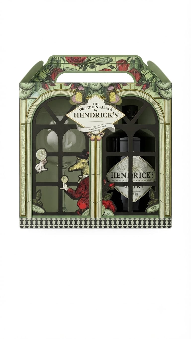 HENDRICK`S GIN  GIFT BOTTLE 700ML + 1 GLASS